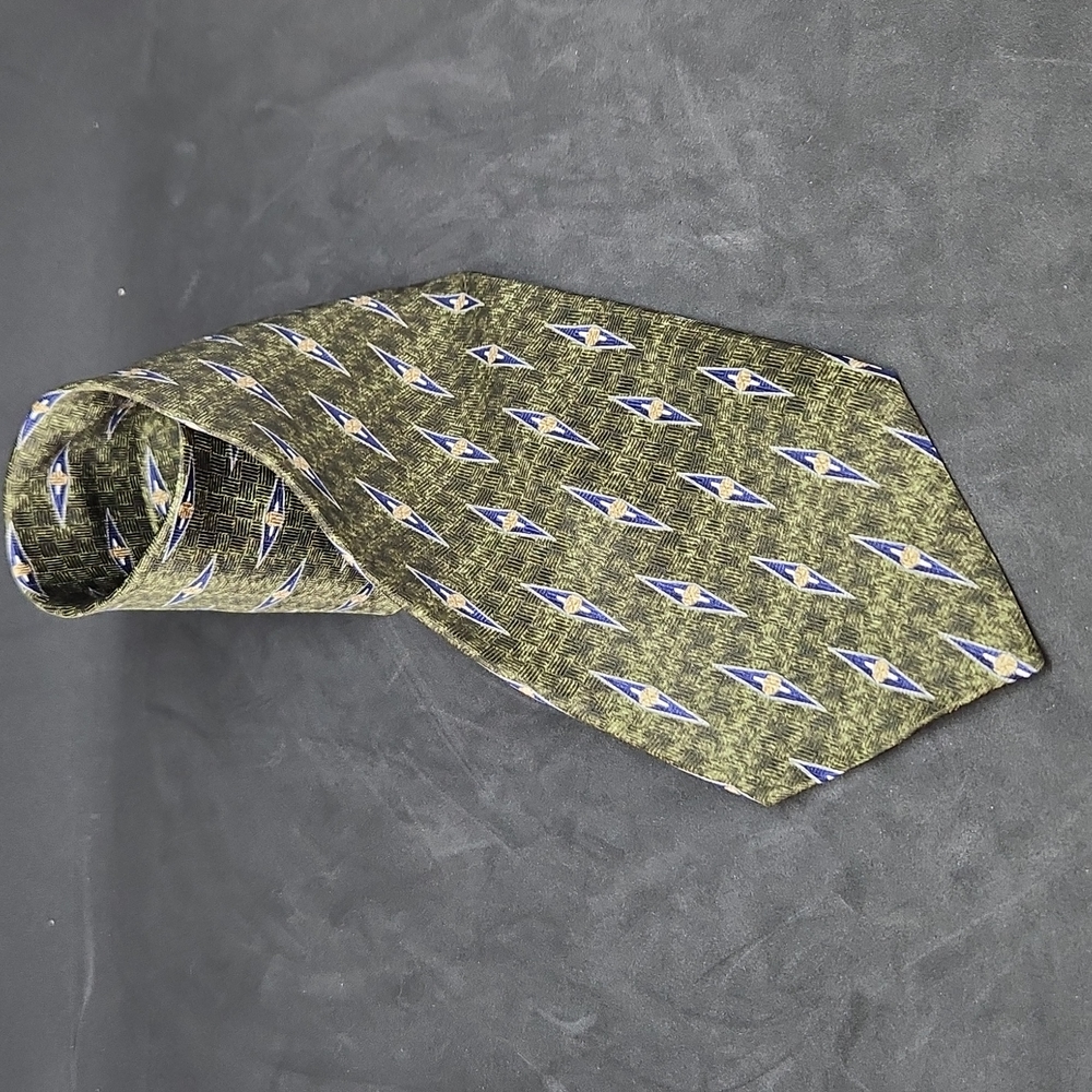 Murano green silk tie